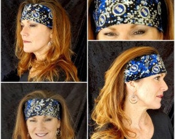 Air force Bandana with Blue and clear Austrian Crystals (Sku1813)