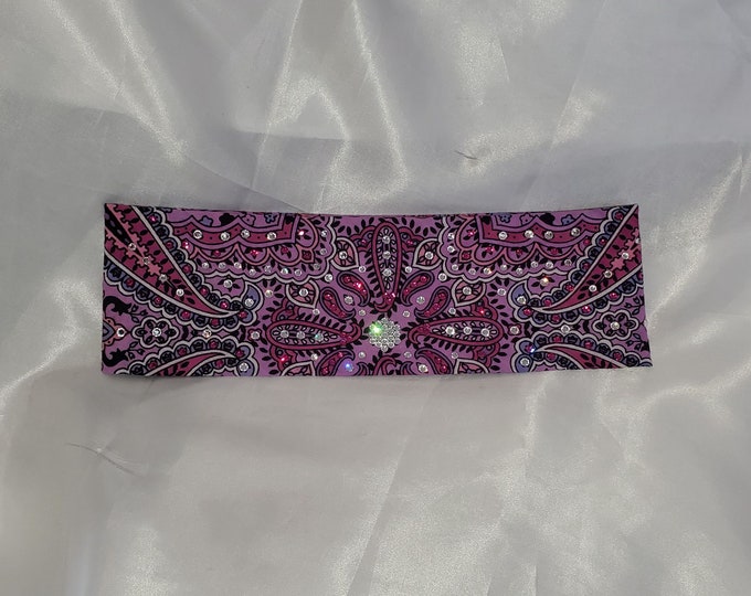 Lavender Indian with Fuchsia and Clear Swarovski Crystals (Sku1402)