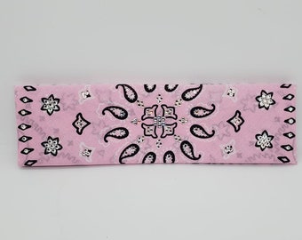 Light Pink Flower Paisley with Diamond Clear Austrian Crystals (Sku1458)