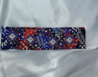 Coast Guard Bandana With Red and Clear Swarovski Crystals (Sku1815)