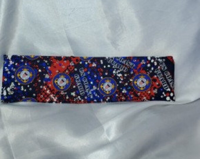 Coast Guard Bandana With Red and Clear Swarovski Crystals (Sku1815)