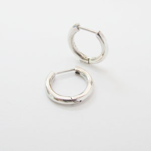 2mm. Round Hoop Earrings Sterling Silver