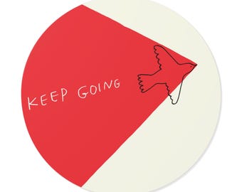 Adesivi rotondi in vinile "Keep Going Free Palestine"