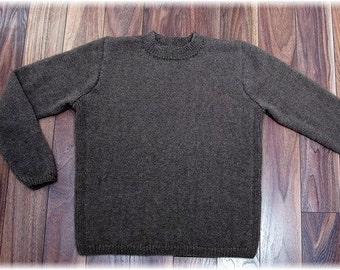 Qiviut Sweater for men or women "Mount Garibaldi", hand knit (under down of muskox) in submariner style - MADE TO ORDER
