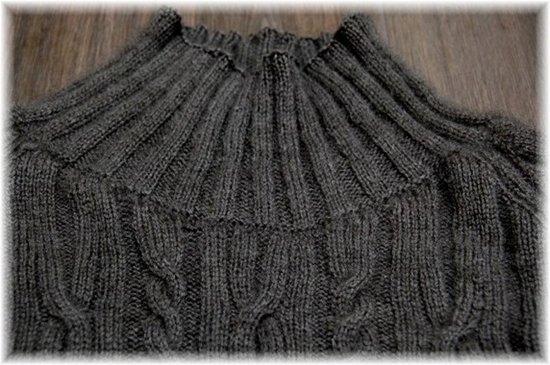 Qiviut Sweater for Men or Women whistler Mountain, Hand Knit under Down