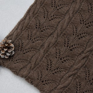 Qiviut Cowl / Neck warmer / Infinity Scarf &quot;Gabriola Island&quot;, handknit in qiviut / muskox underdown in beautiful lace stitch - MADE TO ORDER