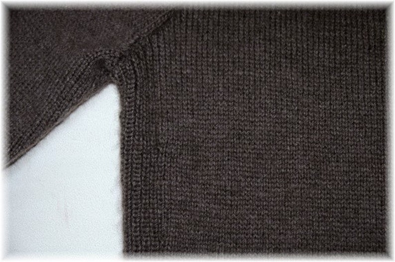 Qiviut Sweater for men or women Mount Garibaldi, hand knit under down of muskox in submariner style MADE TO ORDER image 4