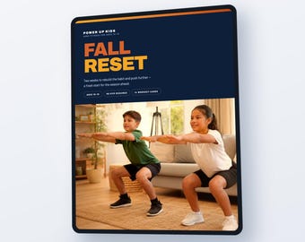 Fall Reset 14 Day Challenge, Kids Weekly Schedule & Printable Workout Plan for Ages 10-18