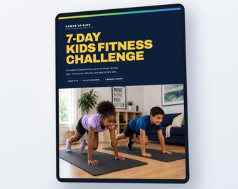 7 Day Kids Fitness Challenge, Printable Workout Plan & Calisthenics Guide for Ages 10-18