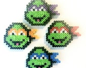 Teenage Mutant Ninja Turtle Magnets  TMNT Magnets Fusible Bead Magnet Set