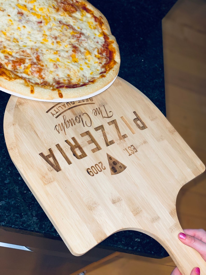 Wood Pizza Board Pizza Paddle Custom Pizza Paddle Pizza Etsy