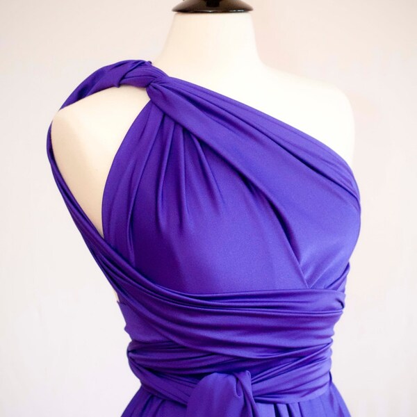 Convertible Dress, Infinity Dress in Purple, Size Small/Medium, Ready to Ship, Ship Ready