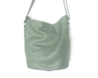 Light green faux leather vintage 90 bag