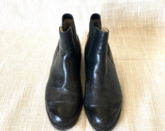 Vintage black leather boots