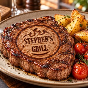 Fer à marquer personnalisé pour steak, fer à marquer pour viande, fer à marquer pour barbecue, tampon logo barbecue et cadeau pour grill, cadeau pour la fête des pères, fabriqué aux États-Unis
