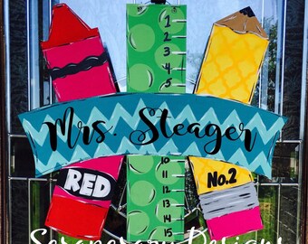 Items Similar To Teacher Apple Door Hanger Teacher Teacher