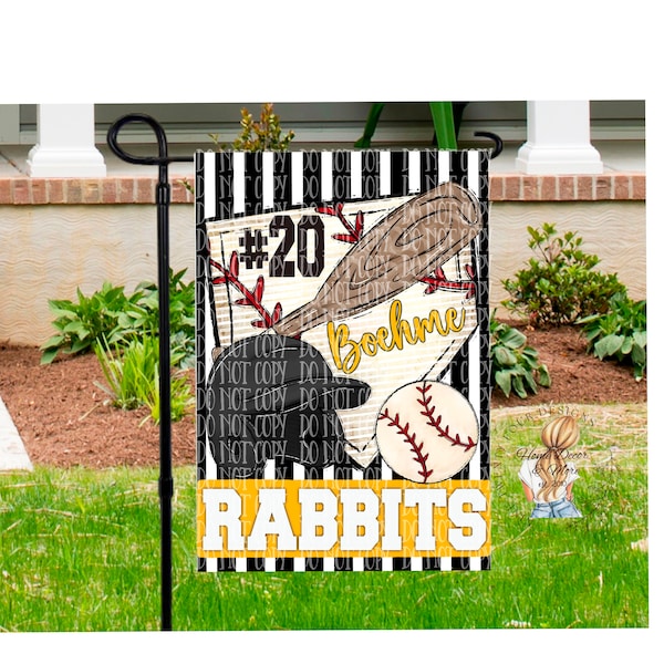 Baseball Garden Flag Etsy
