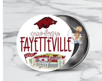 UARK Game Day Buttons: Razorbacks Football Accessories