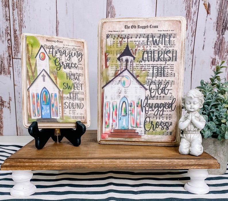 Hymnal Christian Decor: Boho Farmhouse Sign image 1