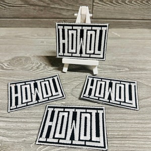 Howdy Hat Patch, Trucker hat patch, western patch, trendy patch, patch for hats, iron on patches
