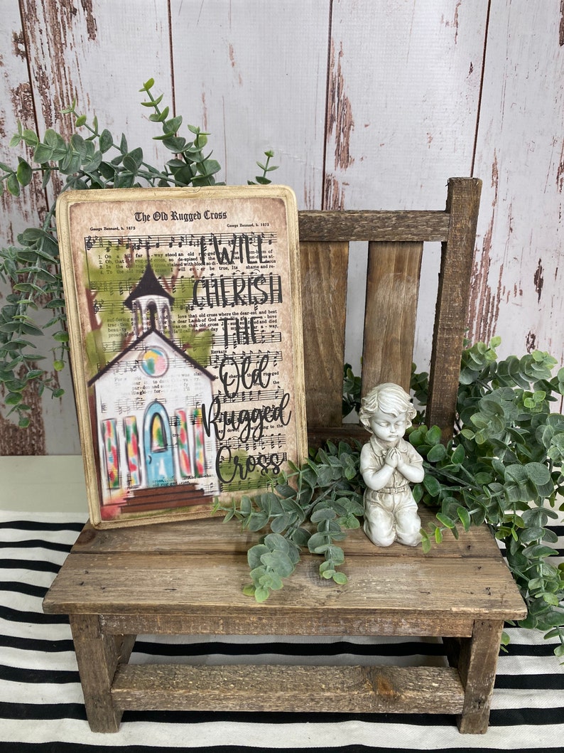 Hymnal Christian Decor: Boho Farmhouse Sign image 8