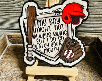 Baseball Hat Patch, Trucker hat patch, my boy swing patch, trendy patch, patch for hats, iron on patches