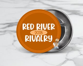 Game Day Buttons:  Red river rivalry, College Football Accessories