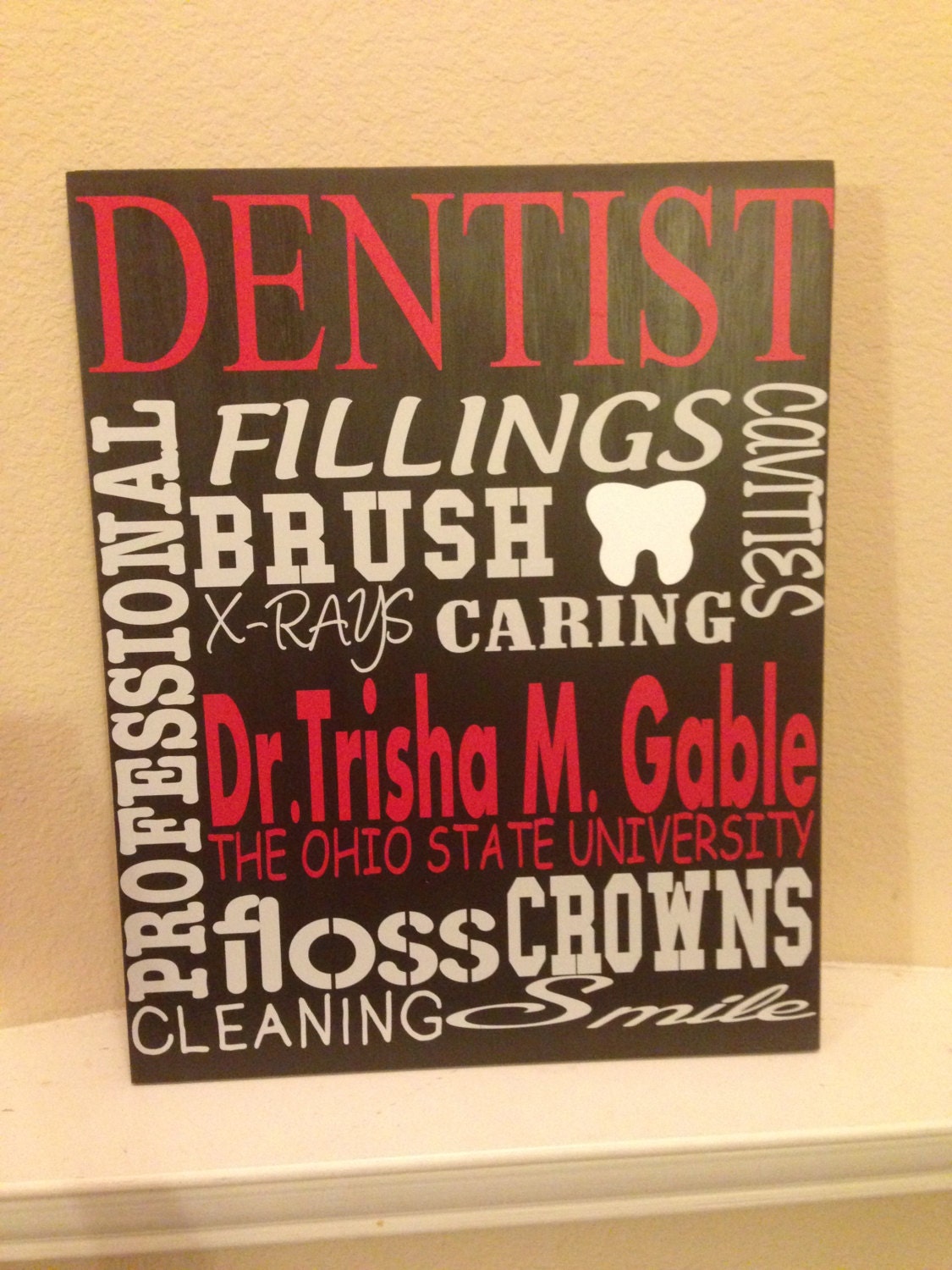 Dentist/Orthodontist/Hygentist Wall Hanging Etsy