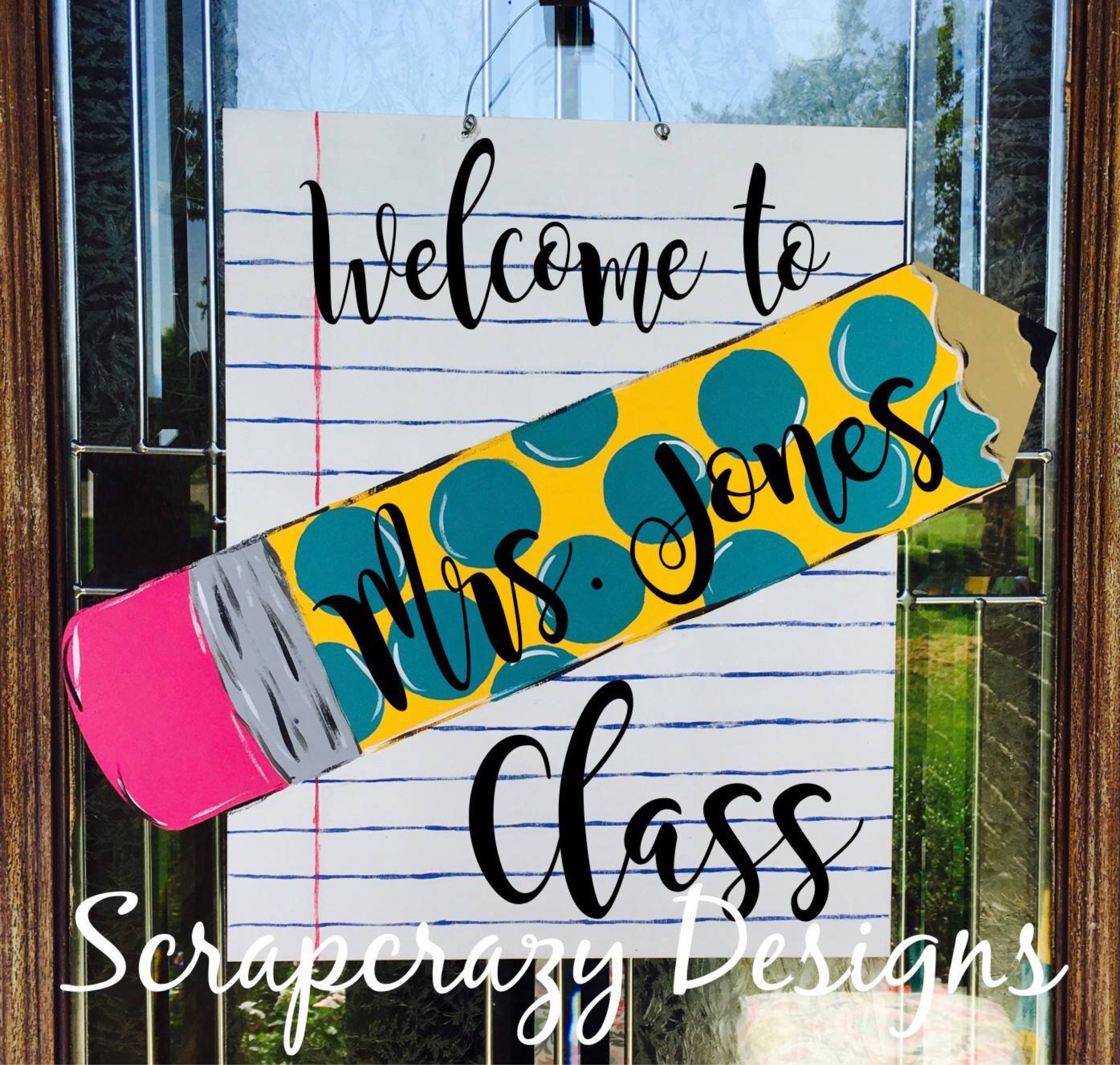 Teacher Door Hanger Teacher Teacher Gift Classroom Decor Etsy