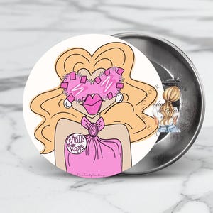 Preppy Girl Game day buttons, college game day, football accessories, football game, buttons for college game, AOII