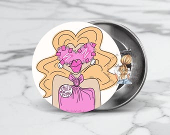 Spieltag Buttons: Adrette Sorority Girl Fußball Accessoires