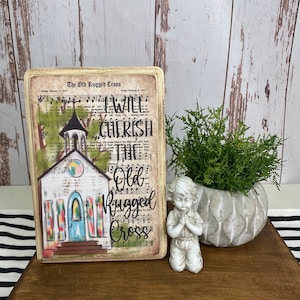 Hymnal Christian Decor: Boho Farmhouse Sign image 4