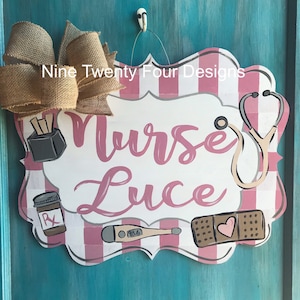 Nurse Door hanger, nurse, nurse gift, clinic decor, school, nurse decor, nurse-decor