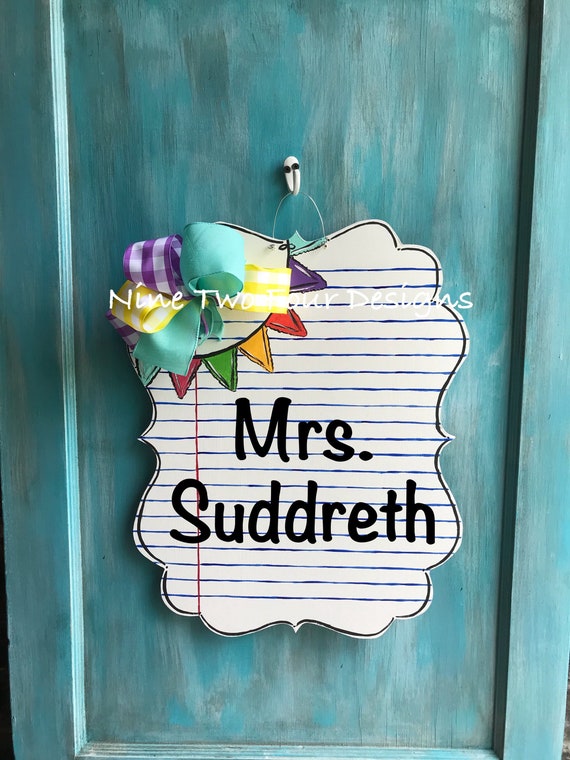 Teacher Door Hanger Teacher Teacher Gift Classroom Decor Etsy