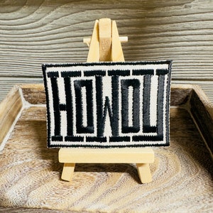 Howdy Hat Patch, Trucker hat patch, western patch, trendy patch, patch for hats, iron on patches