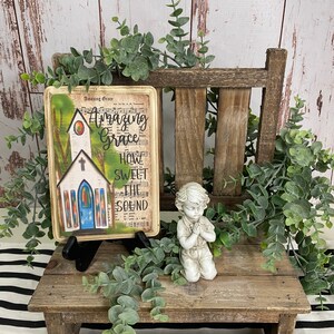 Hymnal Christian Decor: Boho Farmhouse Sign image 3