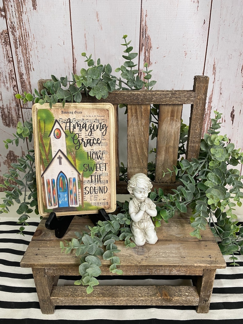 Hymnal Christian Decor: Boho Farmhouse Sign image 3