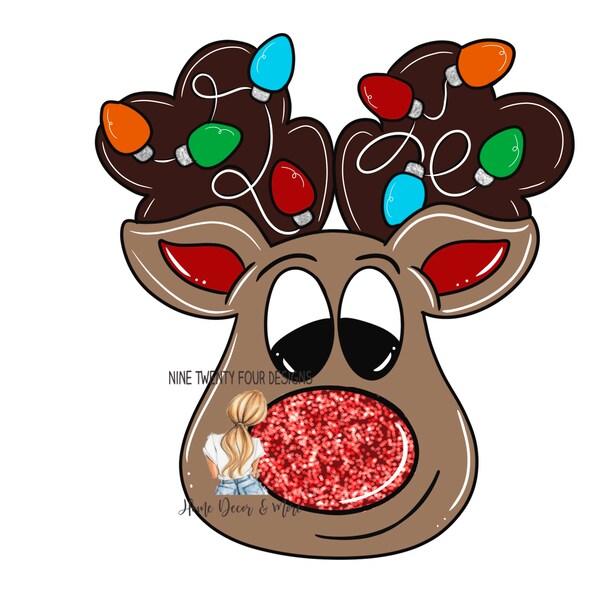 Reindeer Door Decor - Etsy