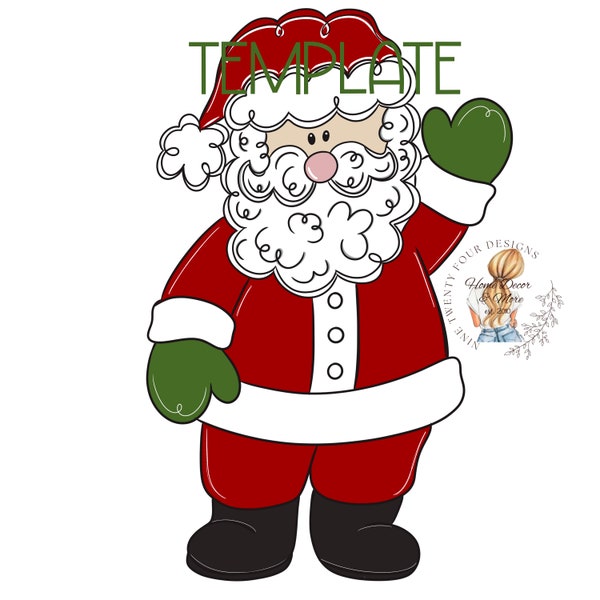 Standing Santa Door Hanger Template (Digital Download)