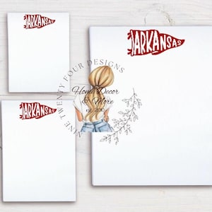 Arkansas Notepad, Arkansas stationary, college gift, stocking stuffer, college notepad