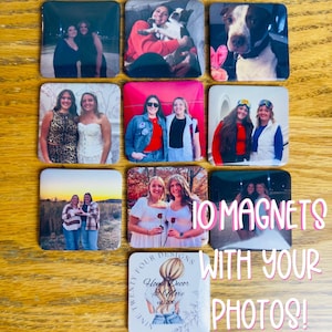 Custom photo magnet, 2x2, holiday gift, birthday gift, gift for her, fridge magnet