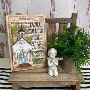 Hymnal Christian Decor: Boho Farmhouse Sign image 9