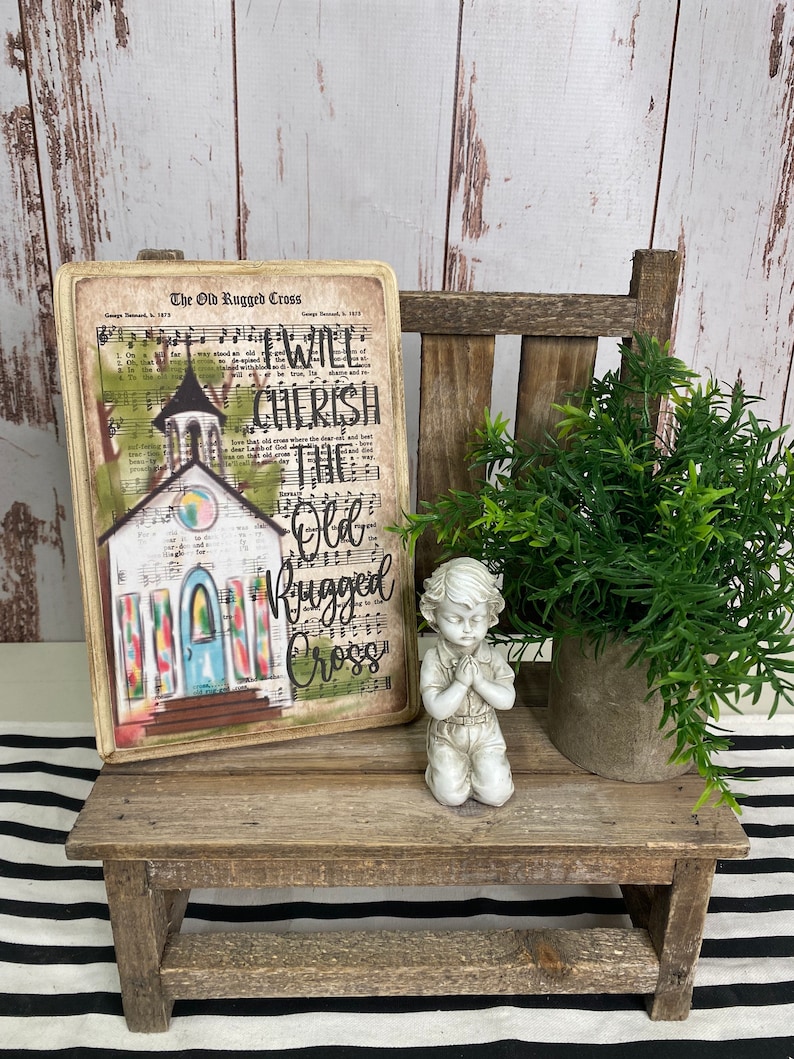 Hymnal Christian Decor: Boho Farmhouse Sign image 9