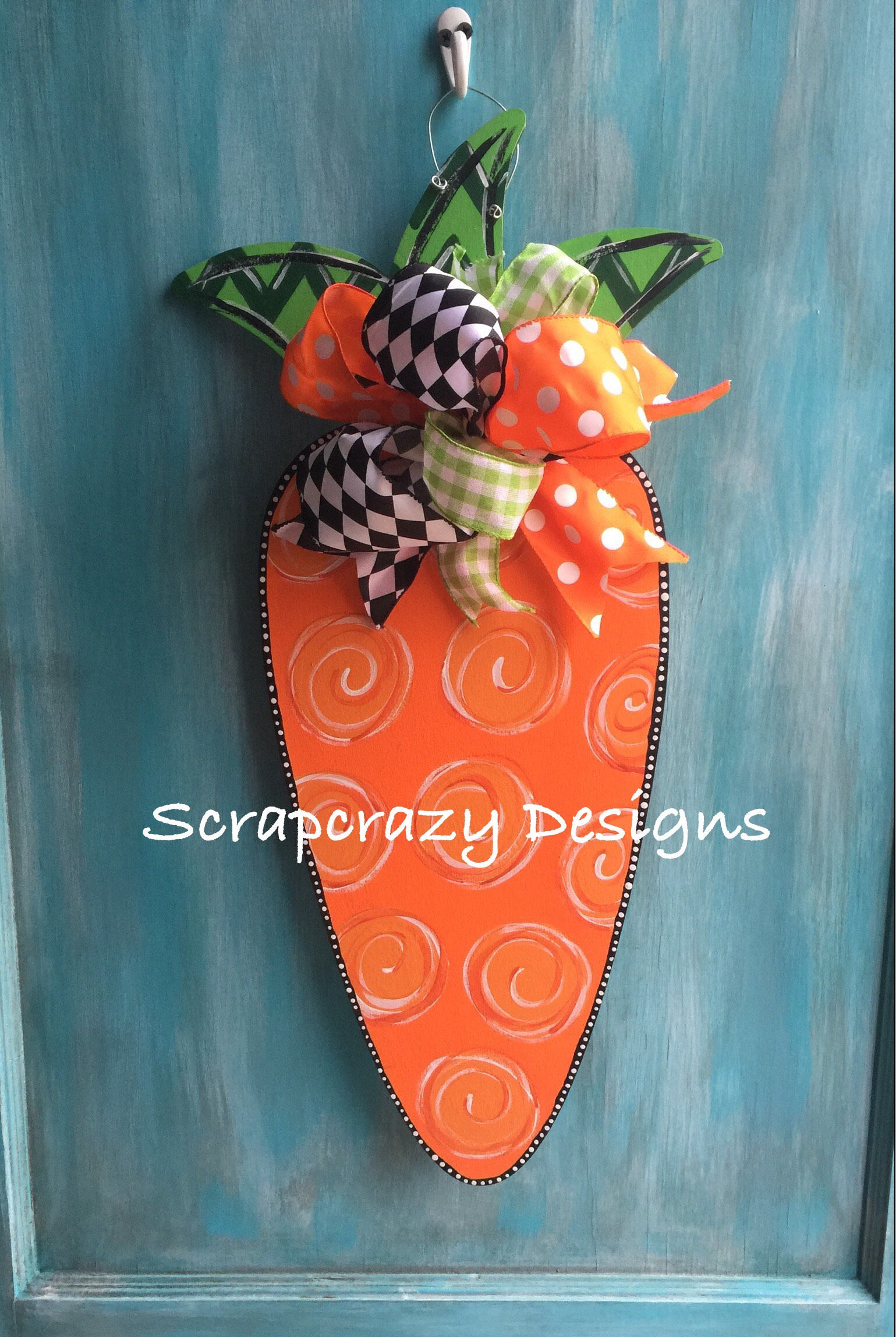 Carrot Door hanger wood door hanger easter door hanger Etsy
