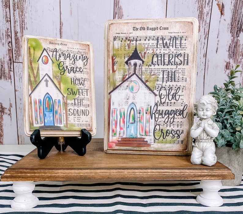 Hymnal Christian Decor: Boho Farmhouse Sign image 2