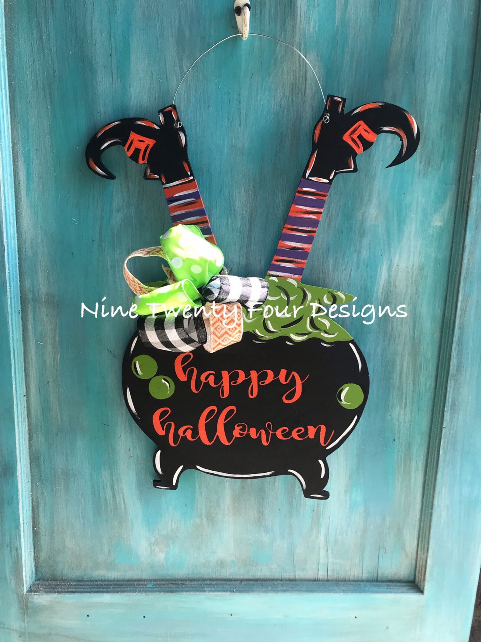 Witch Door Hanger Halloween Door Hanger Wood Door Hanger Etsy