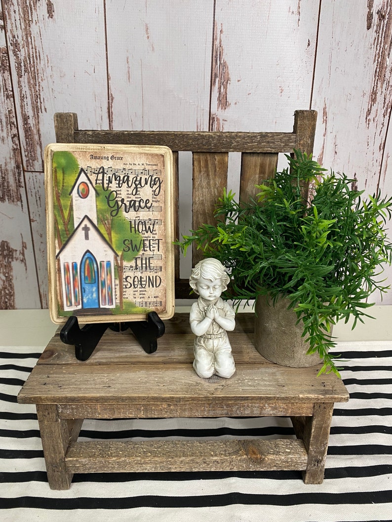 Hymnal Christian Decor: Boho Farmhouse Sign image 6