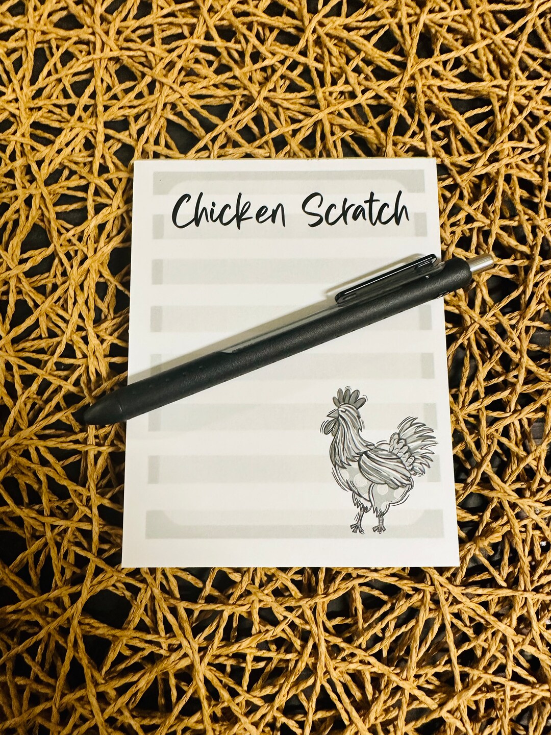 Chicken Scratch Notepad Chicken Stationary Chicken Notepad Etsy