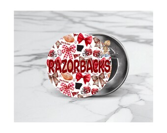 Razorbacks Game Day Buttons: UARK College Football Accessories