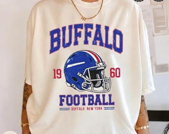 Comfort Colors Buffalo Football Shirt, Buffalo Graphic Tee, Vintage Game Day T-Shirt, Buffalo Fan Gift, New York Sports Shirt
